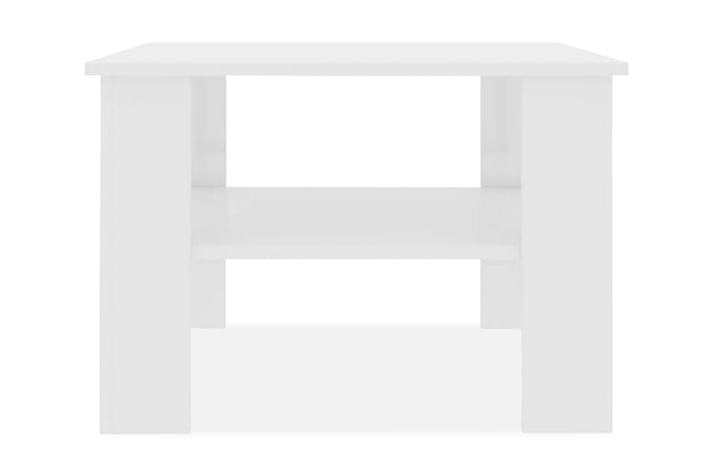 Soffbord vit högglans 60x60x42 cm spånskiva - Vit högglans - Soffbord