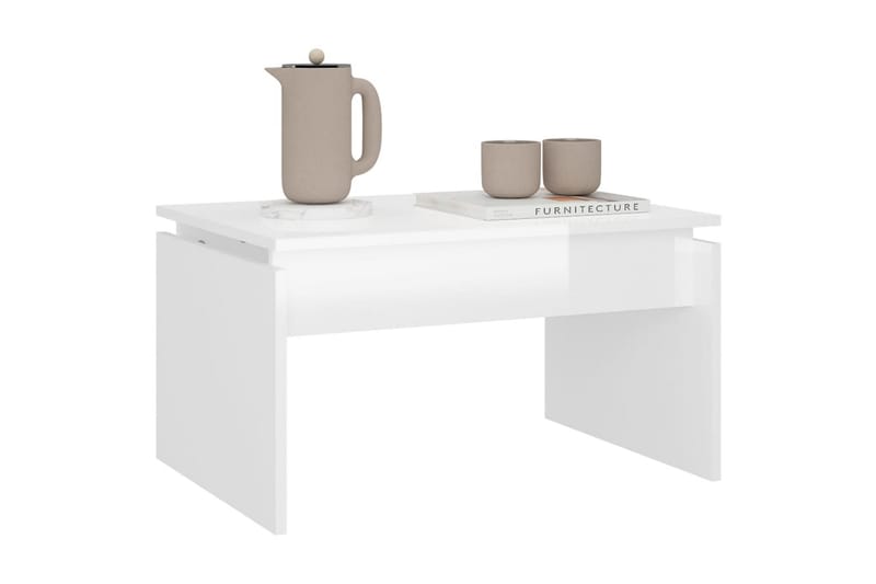 Soffbord vit högglans 68x50x38 cm spånskiva - Vit - Möbler - Bord & matgrupper - Soffbord