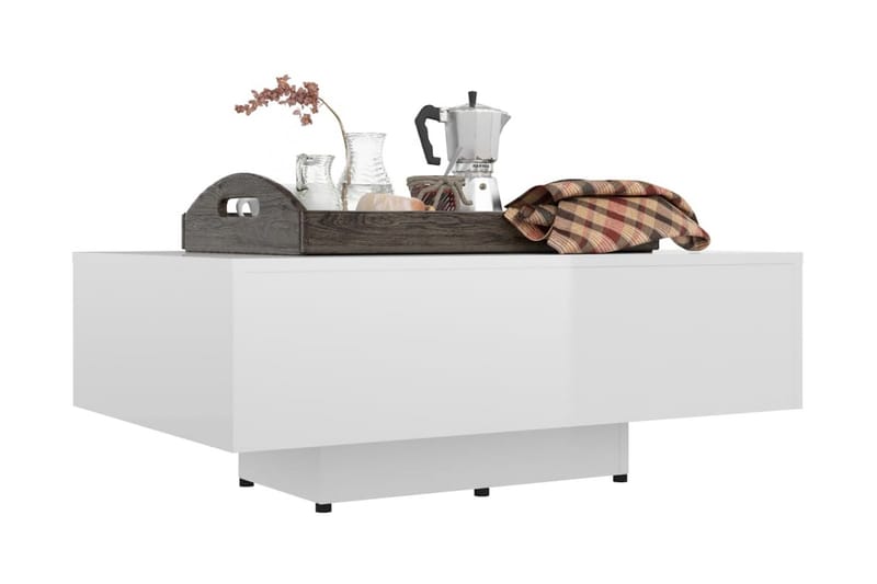 Soffbord vit högglans 85x55x31 cm spånskiva - Vit - Möbler - Bord & matgrupper - Soffbord