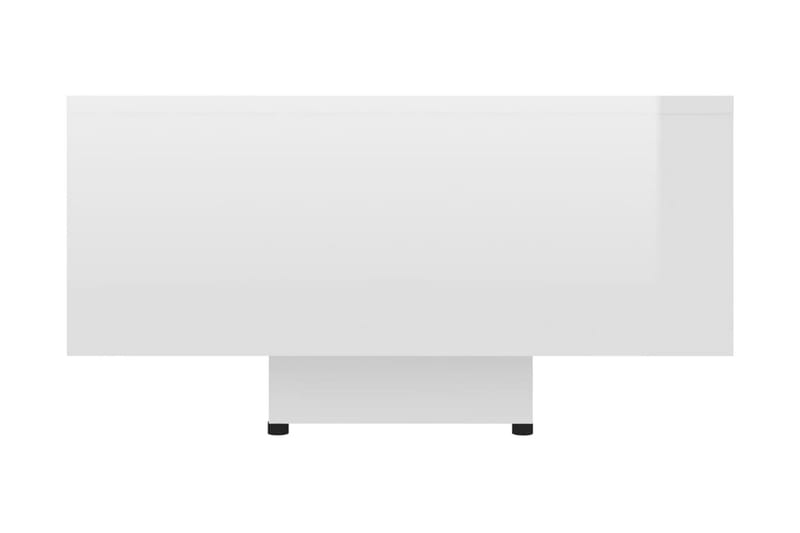 Soffbord vit högglans 85x55x31 cm spånskiva - Vit - Soffbord
