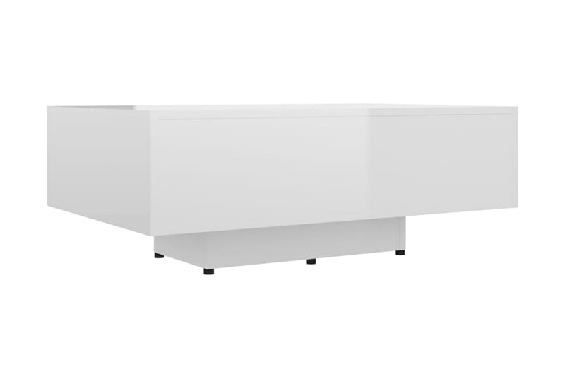 Soffbord vit högglans 85x55x31 cm spånskiva - Vit - Soffbord