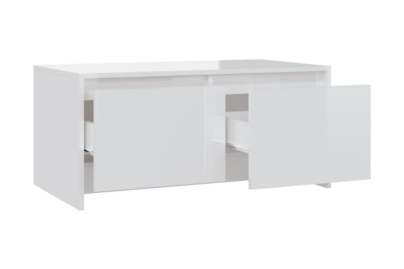 Soffbord vit högglans 90x50x41,5 cm spånskiva - Vit - Möbler - Bord & matgrupper - Soffbord