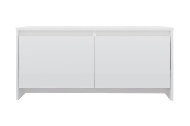 Soffbord vit högglans 90x50x41,5 cm spånskiva - Vit - Soffbord
