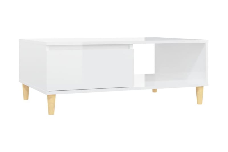 Soffbord vit högglans 90x60x35 cm spånskiva - Vit - Möbler - Bord & matgrupper - Soffbord