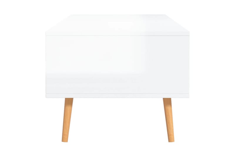 Soffbord vit högglansig 100x49,5x43 cm spånskiva - Vit - Soffbord
