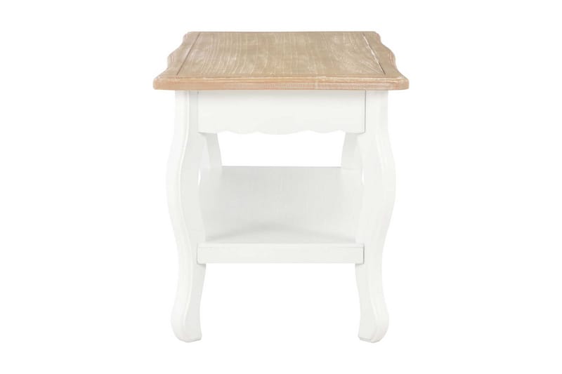 Soffbord vit och brun 87,5x42x44 cm massiv furu - Vit - Möbler - Bord & matgrupper - Soffbord