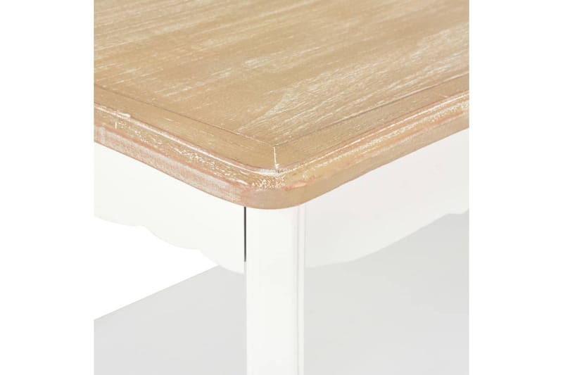 Soffbord vit och brun 87,5x42x44 cm massiv furu - Vit - Möbler - Bord & matgrupper - Soffbord