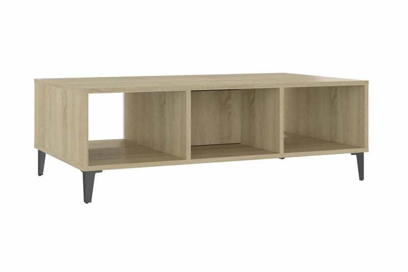 Soffbord vit och sonoma-ek 103,5x60x35 cm spånskiva - Vit - Möbler - Bord & matgrupper - Soffbord