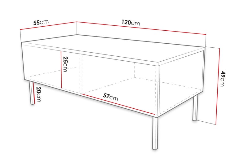 Soffbord - Vit - Möbler - Bord & matgrupper - Soffbord