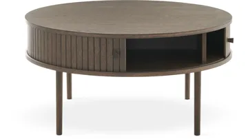 Soffbord Yngvar Ø90 cm - Brun Belfort-finish - Möbler - Bord & matgrupper - Soffbord