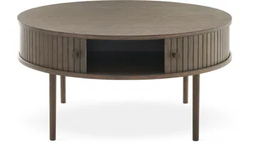 Soffbord Yngvar Ø90 cm - Brun Belfort-finish - Möbler - Bord & matgrupper - Soffbord