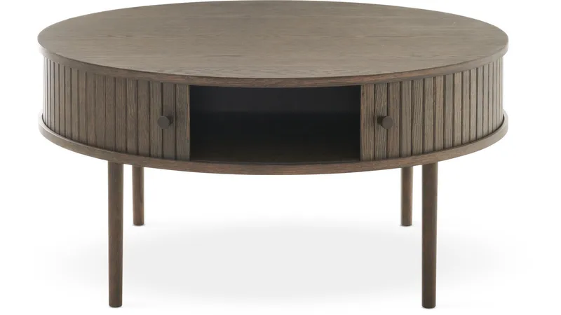 Soffbord Yngvar Ø90 cm - Brun Belfort-finish - Möbler - Bord & matgrupper - Soffbord