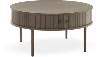 Soffbord Yngvar Ø90 cm - Brun Belfort-finish - Möbler - Bord & matgrupper - Soffbord