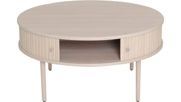 Soffbord Yngvar Ø90 cm - Vitpigmenterad ek - Möbler - Bord & matgrupper - Soffbord