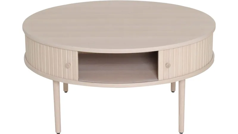 Soffbord Yngvar Ø90 cm - Vitpigmenterad ek - Möbler - Bord & matgrupper - Soffbord