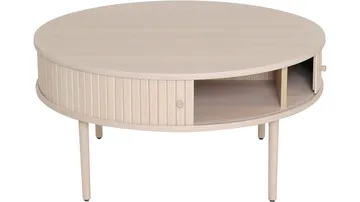 Soffbord Yngvar Ø90 cm - Vitpigmenterad ek - Möbler - Bord & matgrupper - Soffbord