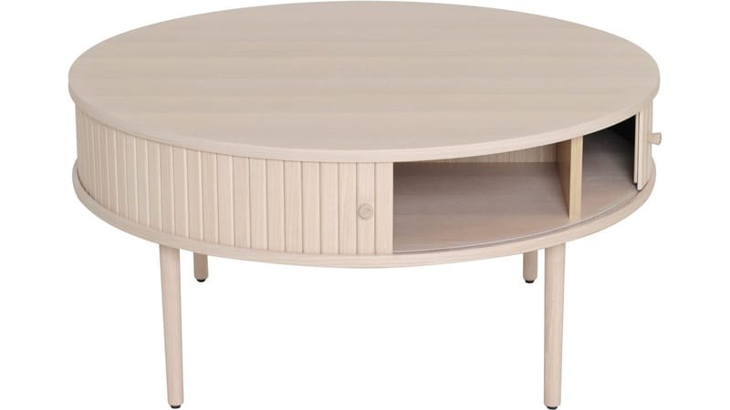 Soffbord Yngvar Ø90 cm - Vitpigmenterad ek - Möbler - Bord & matgrupper - Soffbord