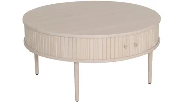 Soffbord Yngvar Ø90 cm - Vitpigmenterad ek - Möbler - Bord & matgrupper - Soffbord