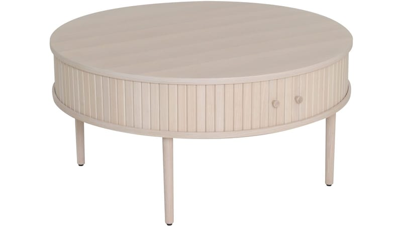 Soffbord Yngvar Ø90 cm - Vitpigmenterad ek - Möbler - Bord & matgrupper - Soffbord