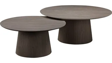 Soffbord Solhem 100 cm - Brunlackad ek, svartlackad askfaner, vitpigmenterad ekfinish - Möbler - Bord & matgrupper - Soffbord