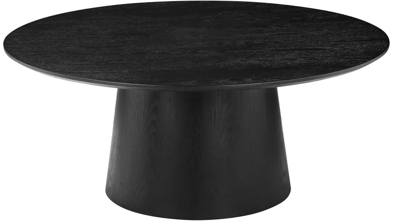Soffbord Solhem 100 cm, Svartlackad askfanér