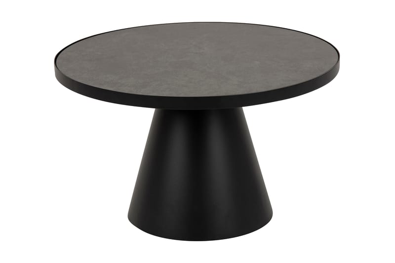 Soli Förlängingsbart Soffbord 66 cm Runt - Glas/Svart/Matt Svart - Möbler - Bord & matgrupper - Soffbord