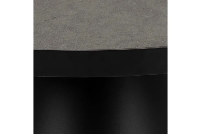 Soli Förlängingsbart Soffbord 66 cm Runt - Glas/Svart/Matt Svart - Möbler - Bord & matgrupper - Soffbord