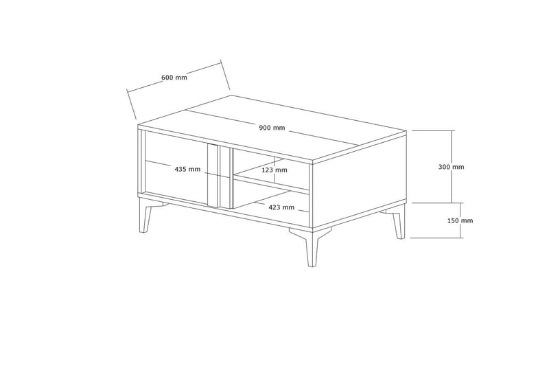 Sonay Soffbord 90 cm - Antracit - Möbler - Bord & matgrupper - Soffbord
