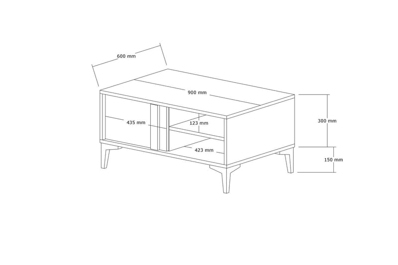 Sonay Soffbord 90 cm - Antracit - Möbler - Bord & matgrupper - Soffbord