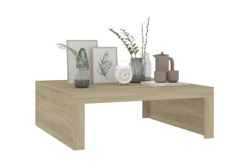 Soffbord sonoma-ek 100x100x35 cm spånskiva - Brun - Möbler - Bord & matgrupper - Soffbord