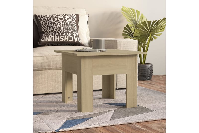 Soffbord sonoma-ek 55x55x42 cm spånskiva - Brun - Möbler - Bord & matgrupper - Soffbord