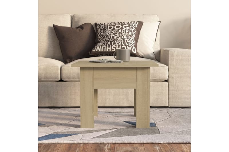 Soffbord sonoma-ek 55x55x42 cm spånskiva - Brun - Möbler - Bord & matgrupper - Soffbord