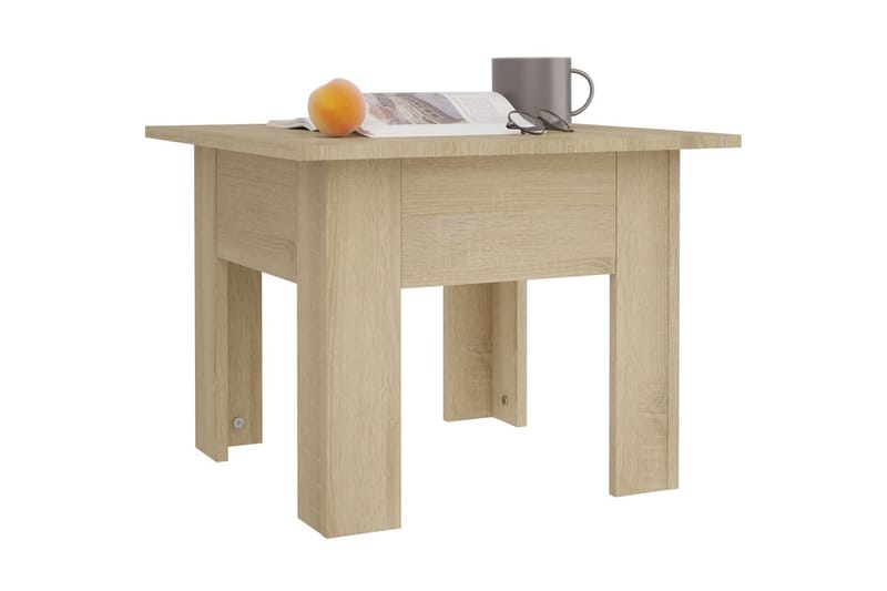 Soffbord sonoma-ek 55x55x42 cm spånskiva - Brun - Möbler - Bord & matgrupper - Soffbord