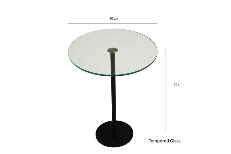 Sotinge Soffbord 40x50x40 cm Runt - Svart - Möbler - Bord & matgrupper - Soffbord