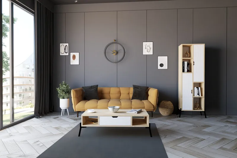 Stalmani Soffbord 100x28,2x100 cm - Blå - Möbler - Bord & matgrupper - Soffbord