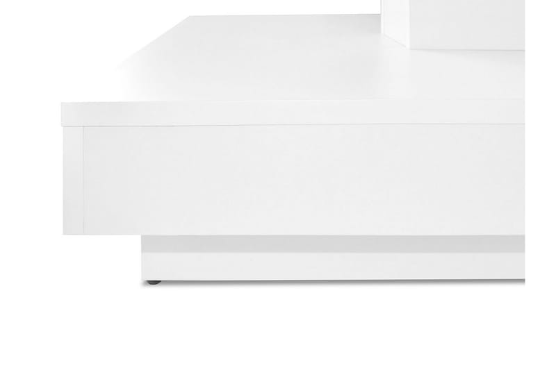 Stoliv Soffbord 70 cm Vridbart med Förvaring Hylla - Vit - Soffbord