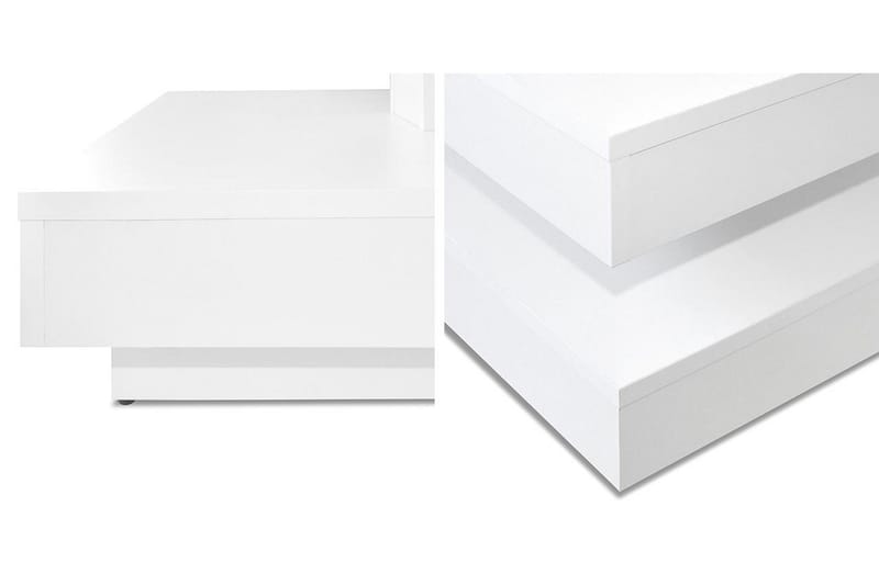 Stoliv Soffbord 70 cm Vridbart med Förvaring Hylla - Vit - Möbler - Bord & matgrupper - Soffbord