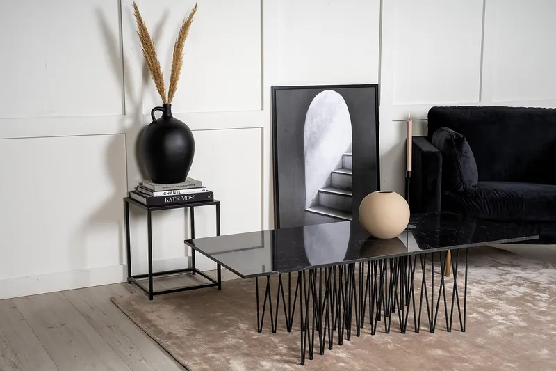 Stone Soffbord 140 cm - Svart - Möbler - Bord & matgrupper - Soffbord