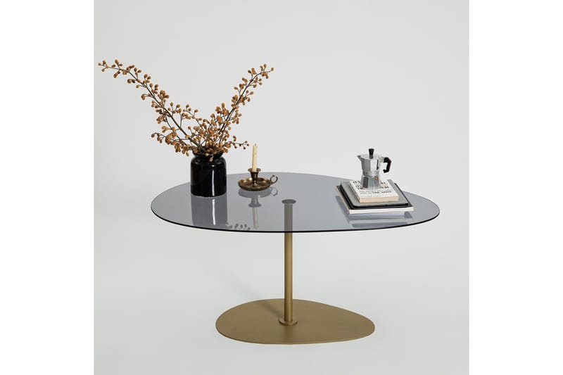 Svanabyn Soffbord 90 cm - Grå/Guld - Möbler - Bord & matgrupper - Soffbord