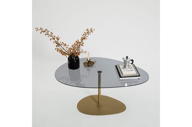 Svanabyn Soffbord 90 cm - Grå/Guld - Möbler - Bord & matgrupper - Soffbord