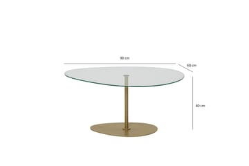 Svanabyn Soffbord 90 cm - Guld - Möbler - Bord & matgrupper - Soffbord