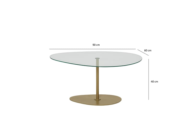 Svanabyn Soffbord 90 cm - Guld - Möbler - Bord & matgrupper - Soffbord