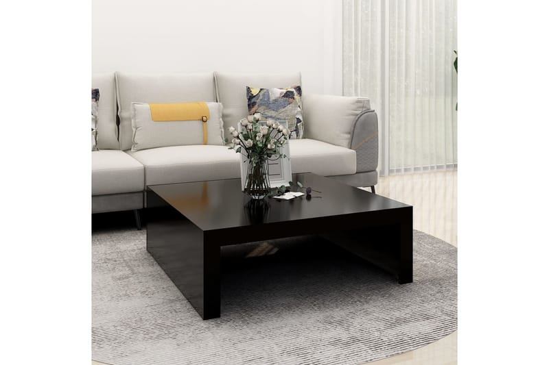 Soffbord svart 100x100x35 cm spånskiva - Svart - Möbler - Bord & matgrupper - Soffbord