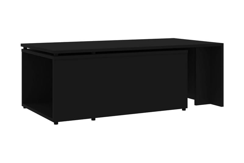 Soffbord svart 150x50x35 cm spånskiva - Svart - Soffbord