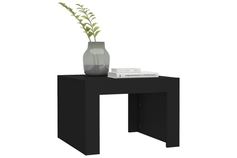Soffbord svart 50x50x35 cm spånskiva - Svart - Soffbord