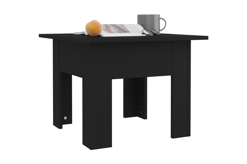 Soffbord svart 55x55x42 cm spånskiva - Svart - Soffbord