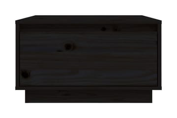 Soffbord svart 55x56x32 cm massiv furu