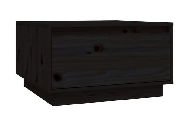 Soffbord svart 55x56x32 cm massiv furu - Svart - Möbler - Bord & matgrupper - Soffbord