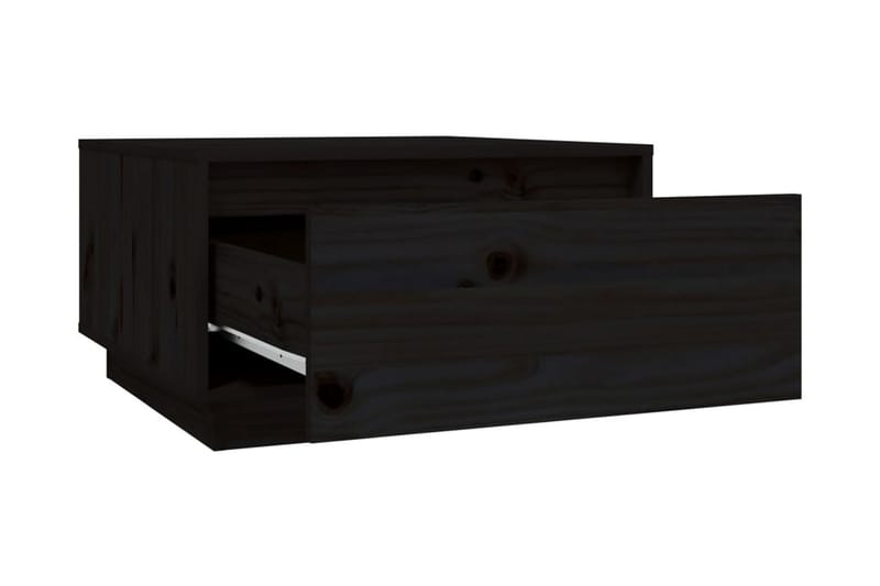 Soffbord svart 55x56x32 cm massiv furu - Svart - Möbler - Bord & matgrupper - Soffbord