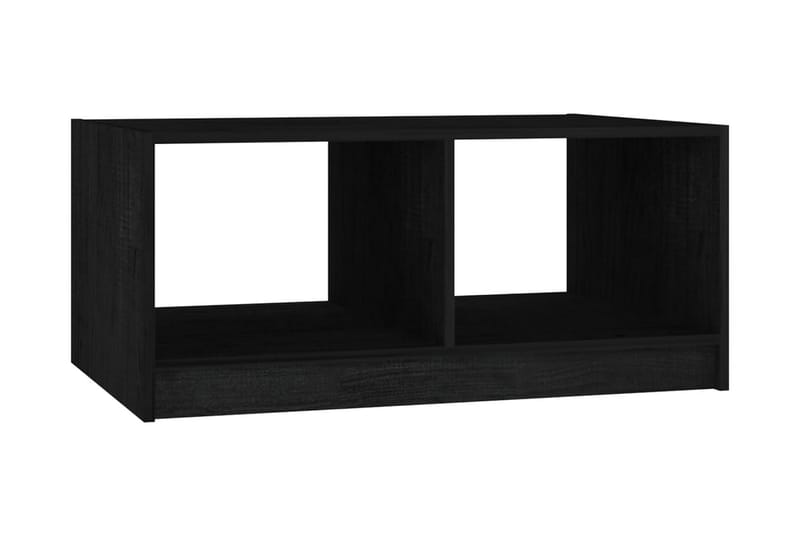 Soffbord svart 75x50x33,5 cm massiv furu - Svart - Möbler - Bord & matgrupper - Soffbord